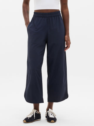 Pantalón Crop Talle Alto Detalle Raya