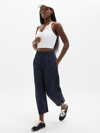 Pantalón Crop Talle Alto Detalle Raya