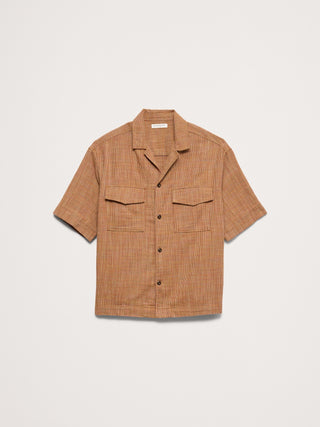 Short-Sleeve Cotton Shirt with Pockets