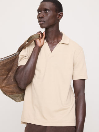 Polo de malla con cuello Johnny.