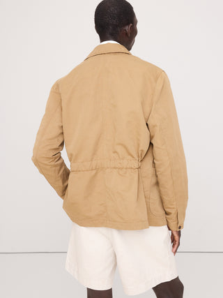 Chaqueta camisera italiana de lino y algodón.