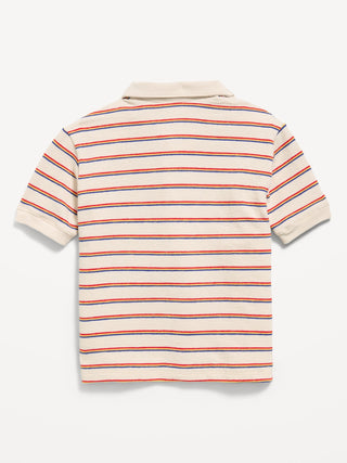 Polo de manga corta de punto texturizado para niño.