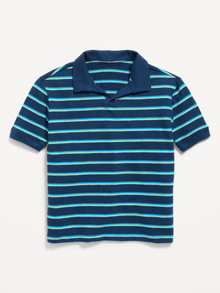 Polo de manga corta de punto texturizado para niño.