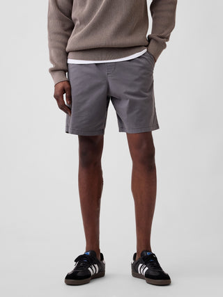 Shorts fáciles de sarga de 7".