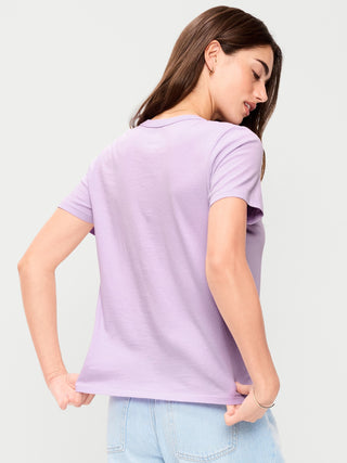 Camiseta con gráfico y logo de cuello redondo EveryWear.