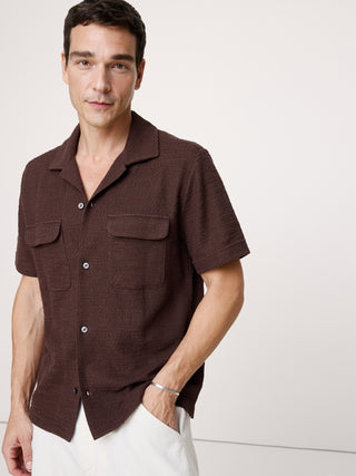 Camisa Resort de punto texturizado.