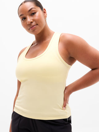 Camiseta sin Mangas con Tejido Canalé