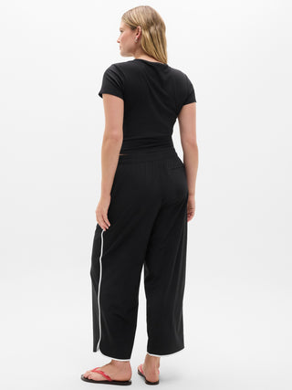 Pantalón Crop Talle Alto Detalle Raya