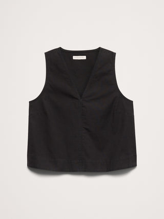 Camiseta sin mangas de lona de algodón.