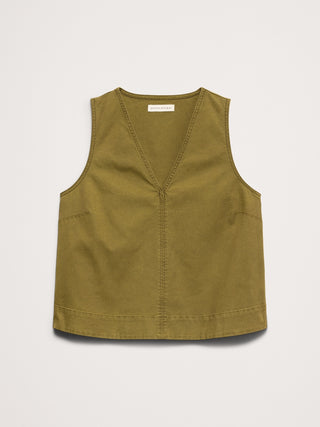 Camiseta sin mangas de lona de algodón.
