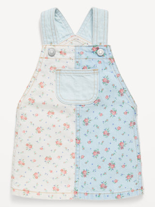 Vestido falda denim estampado para bebé.
