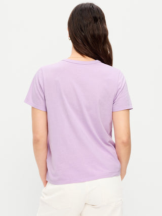 Camiseta con gráfico y logo de cuello redondo EveryWear.