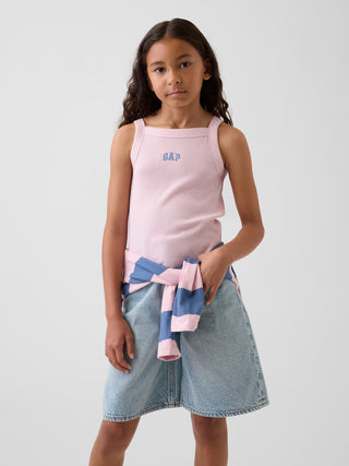 Camiseta sin mangas con logo para niños.