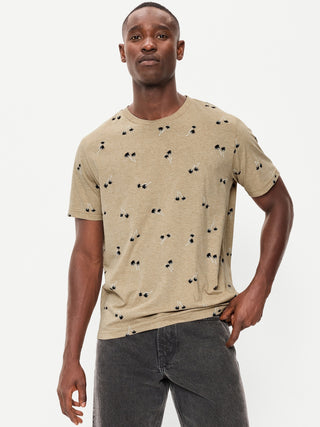 Camiseta Manga Corta de Algodón con Estampado