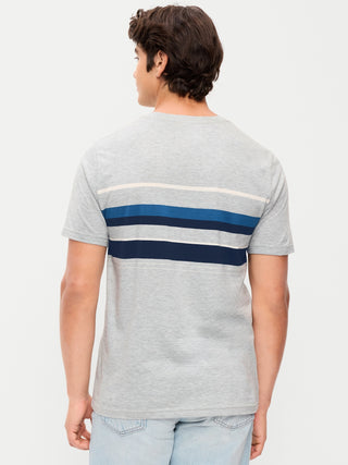 Camiseta Manga Corta con Detalle de Rayas