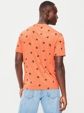 Camiseta Manga Corta de Algodón con Estampado