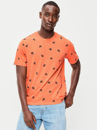Camiseta Manga Corta de Algodón con Estampado