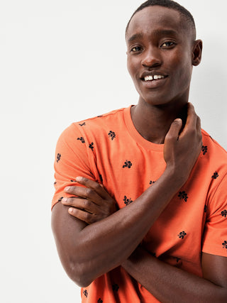 Camiseta Manga Corta de Algodón con Estampado