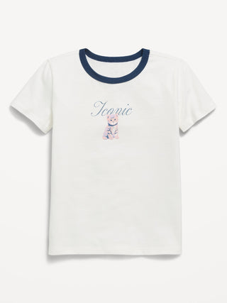 Camiseta Manga Corta con Gráfico, Niña