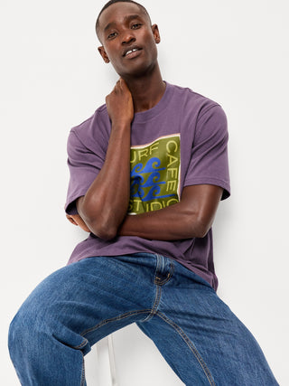 Camiseta gráfica pesada.