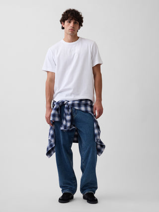 Camiseta con logo relajado de peso pesado para adulto.