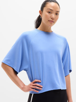 Camiseta Oversized Manga Corta Detalle Acanalado