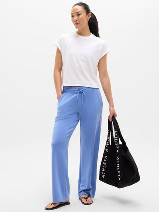 Pantalón Recto Talle Medio con Bolsillos