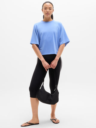 Camiseta Oversized Manga Corta Detalle Acanalado
