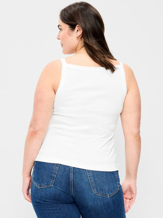 Camiseta sin mangas con delantal sin mangas ajustada.