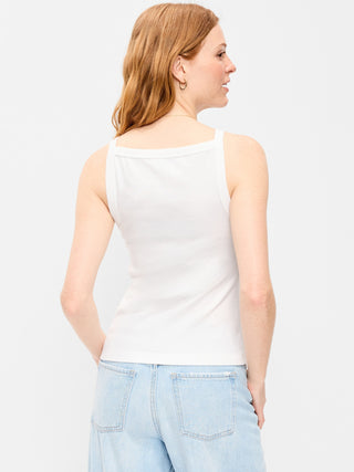 Camiseta sin mangas con delantal sin mangas ajustada.