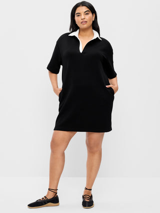 Vestido polo de manga corta de tejido polar Bounce.