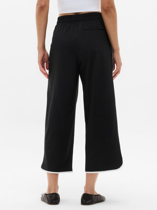 Pantalón Crop Talle Alto Detalle Raya