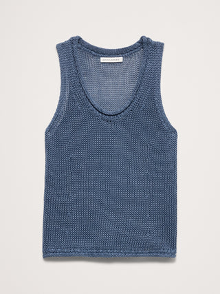 Camiseta sin mangas tipo suéter de lino Heirloom.