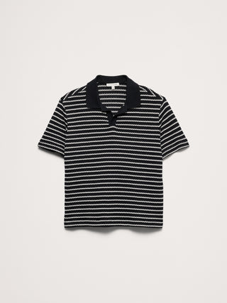 Polo a rayas con cuello Johnny.