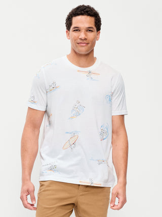 Camiseta Manga Corta de Algodón con Estampado