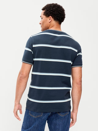 Camiseta Cuello Redondo Detalle Contraste