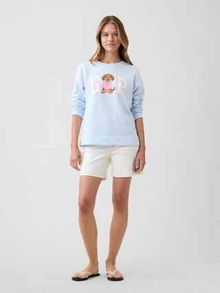 Sudadera Oversized Cuello Redondo con Logo