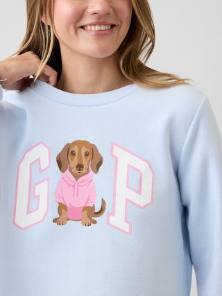 Sudadera Oversized Cuello Redondo con Logo