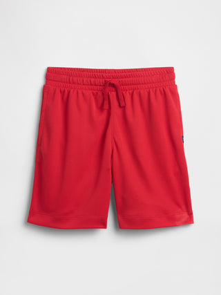 Shorts de malla sin cordones 100% reciclados para niños.