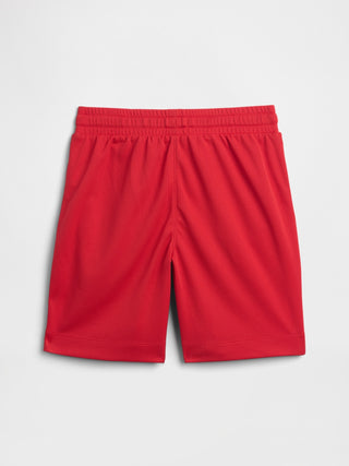 Shorts de malla sin cordones 100% reciclados para niños.