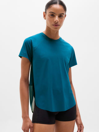 Camiseta Deportiva Cuello Redondo Detalle Malla