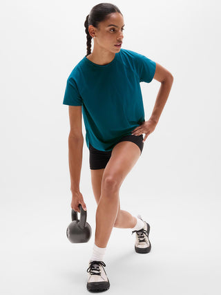 Sports T-shirt Round Neck Mesh Detail