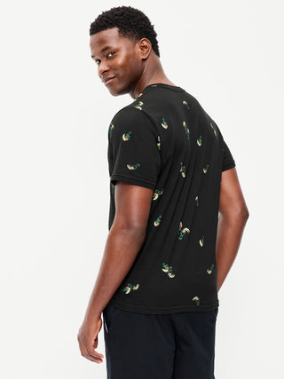 Camiseta Manga Corta de Algodón con Estampado