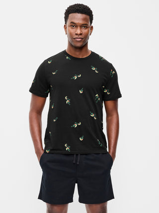 Camiseta Manga Corta de Algodón con Estampado