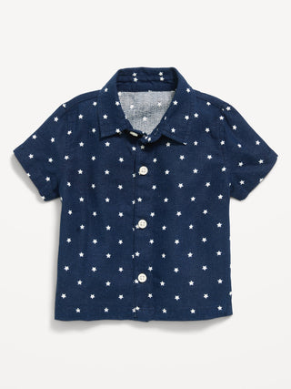 Camisa estampada de manga corta para bebé.