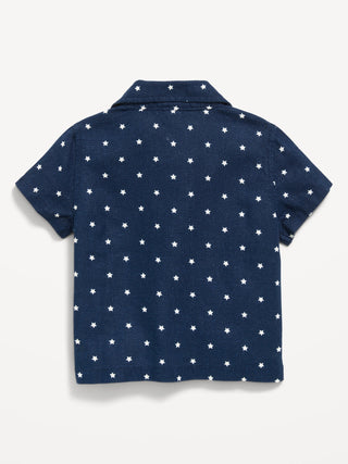 Camisa estampada de manga corta para bebé.