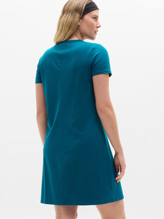 Vestido Camisero Manga Corta de Algodón