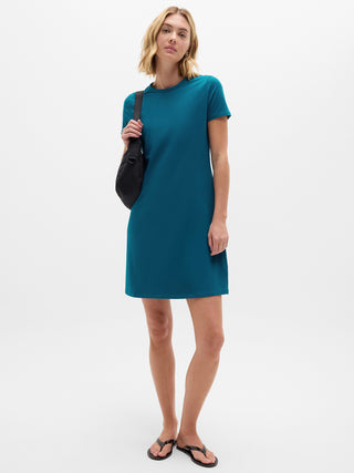 Vestido Camisero Manga Corta de Algodón