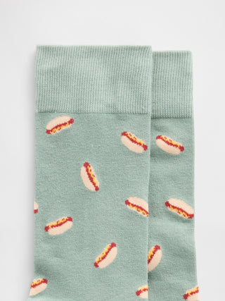 Medias con Estampado de Algodón, Hombre