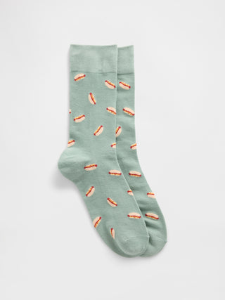 Medias con Estampado de Algodón, Hombre